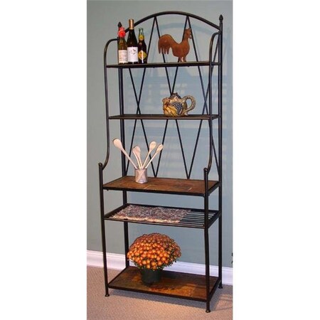 4D Concepts 4D Concepts 601512 Baker's Rack with Slate Top -  Metal/Slate 601512